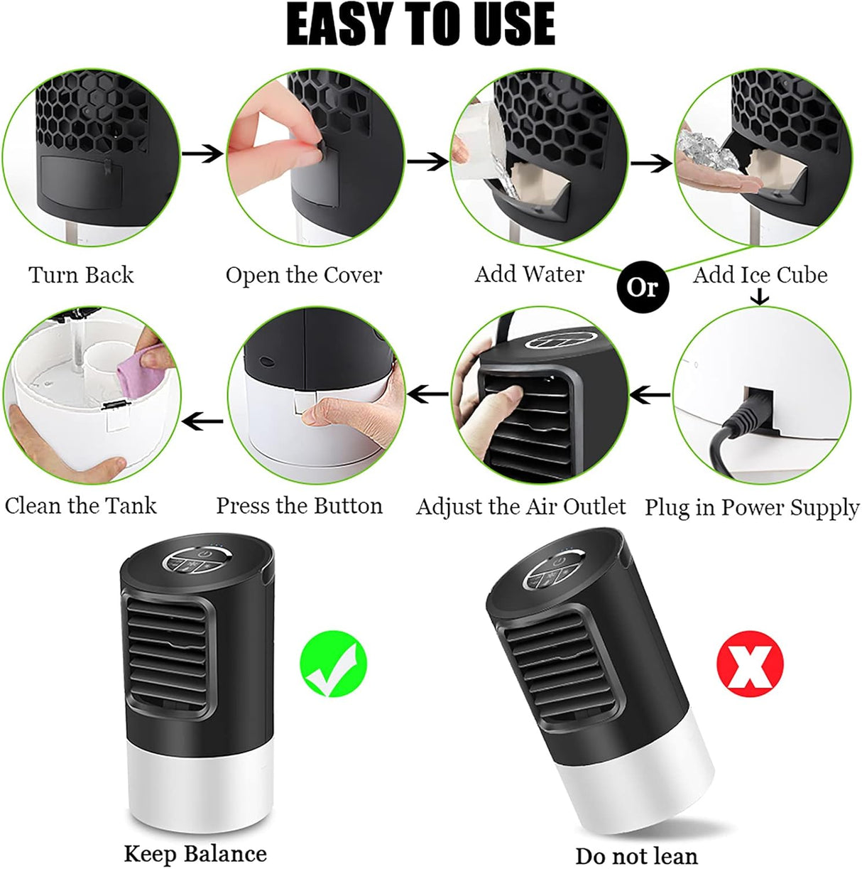 Mini Ar Condicionado de Mesa - Multi4you® (SEGUNDA-MÃO/GRADE A)