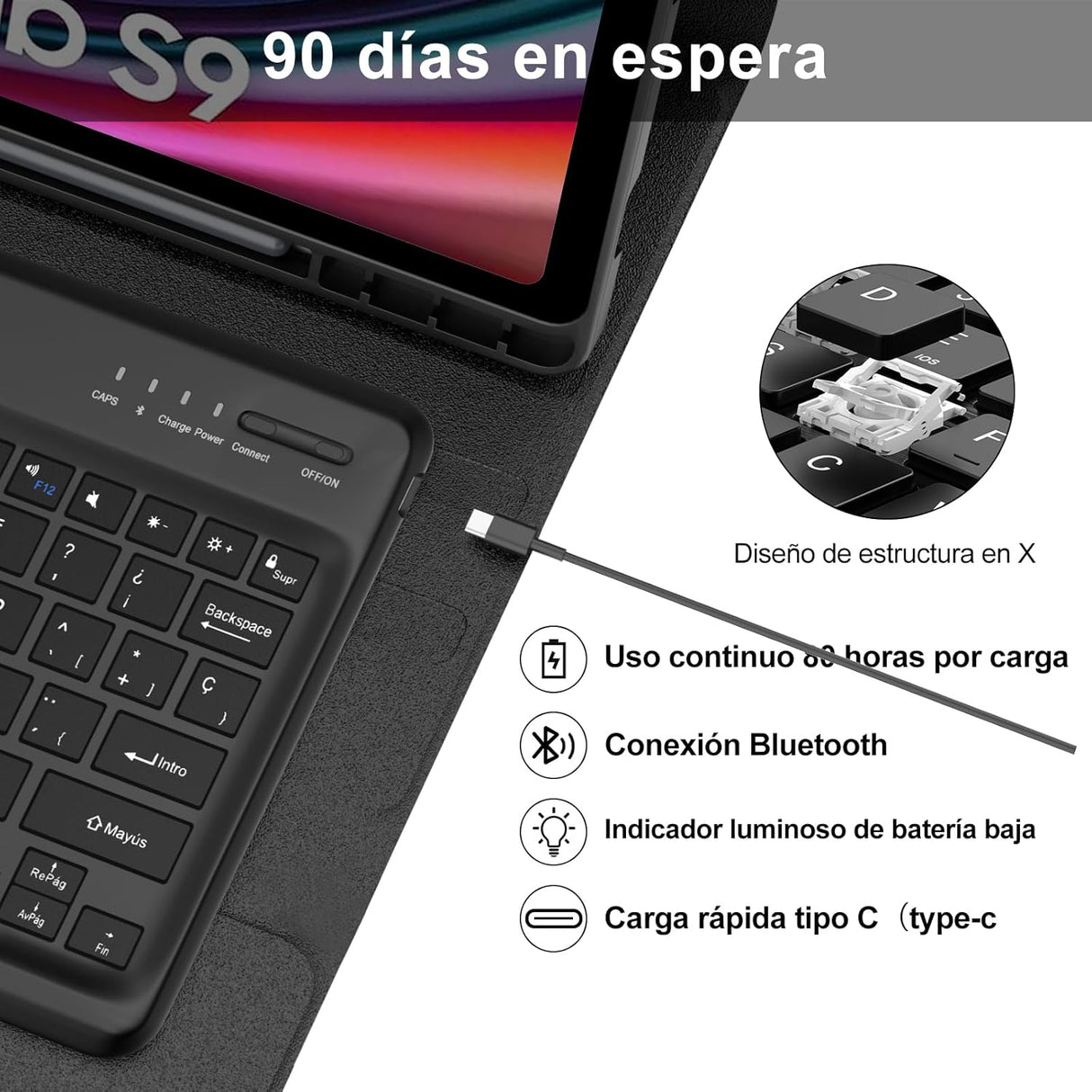 Capa com Teclado Samsung Galaxy Tab S9 Ultra 14,6" 2023