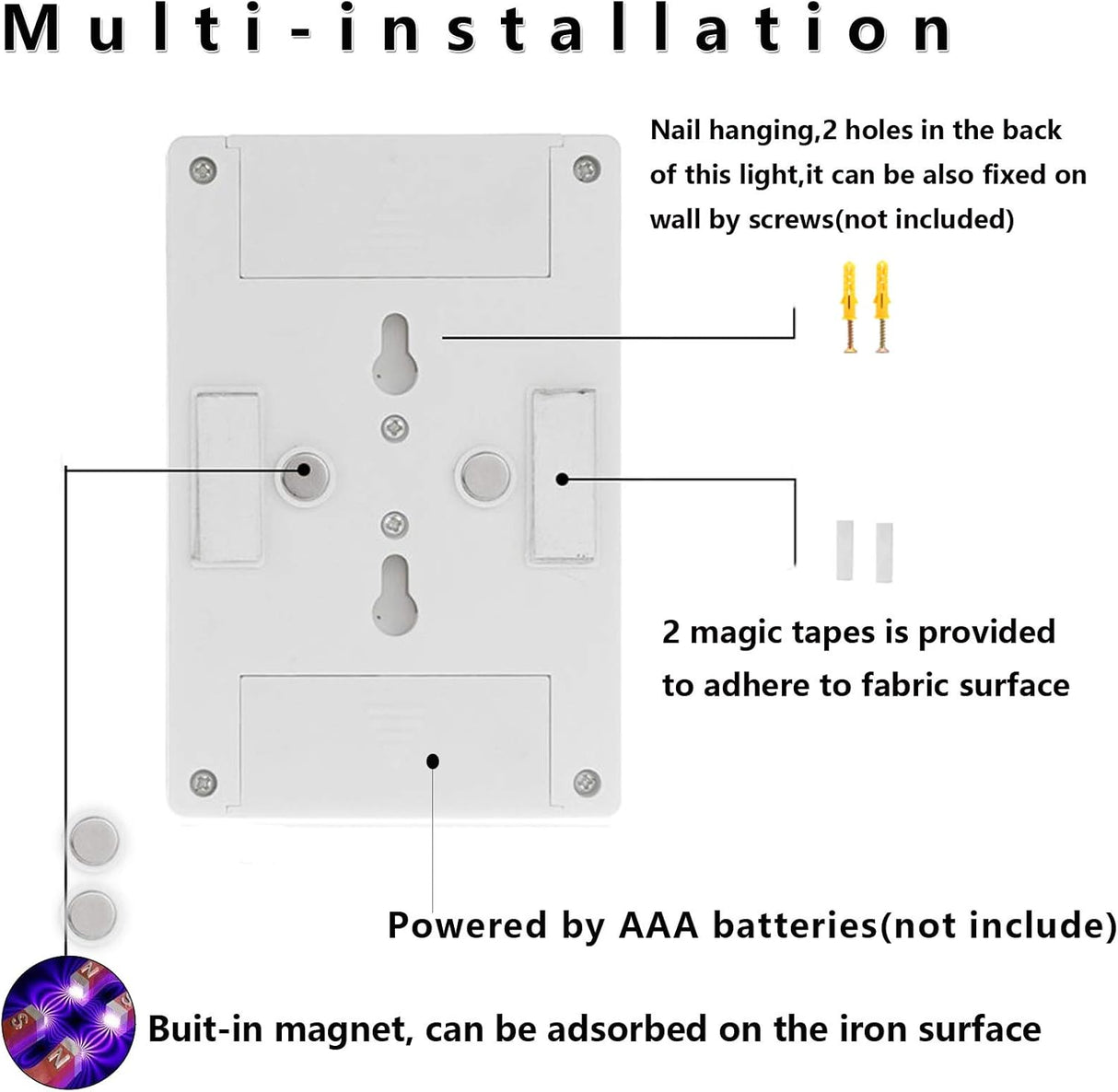 Lâmpada LED a pilhas COB 3W 200Lm - 2 unidades