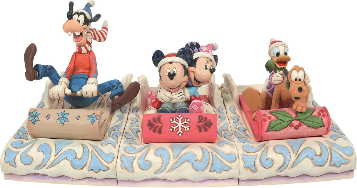 Figura Disney Tradições - Pateta Em Trenó Natal 12cm