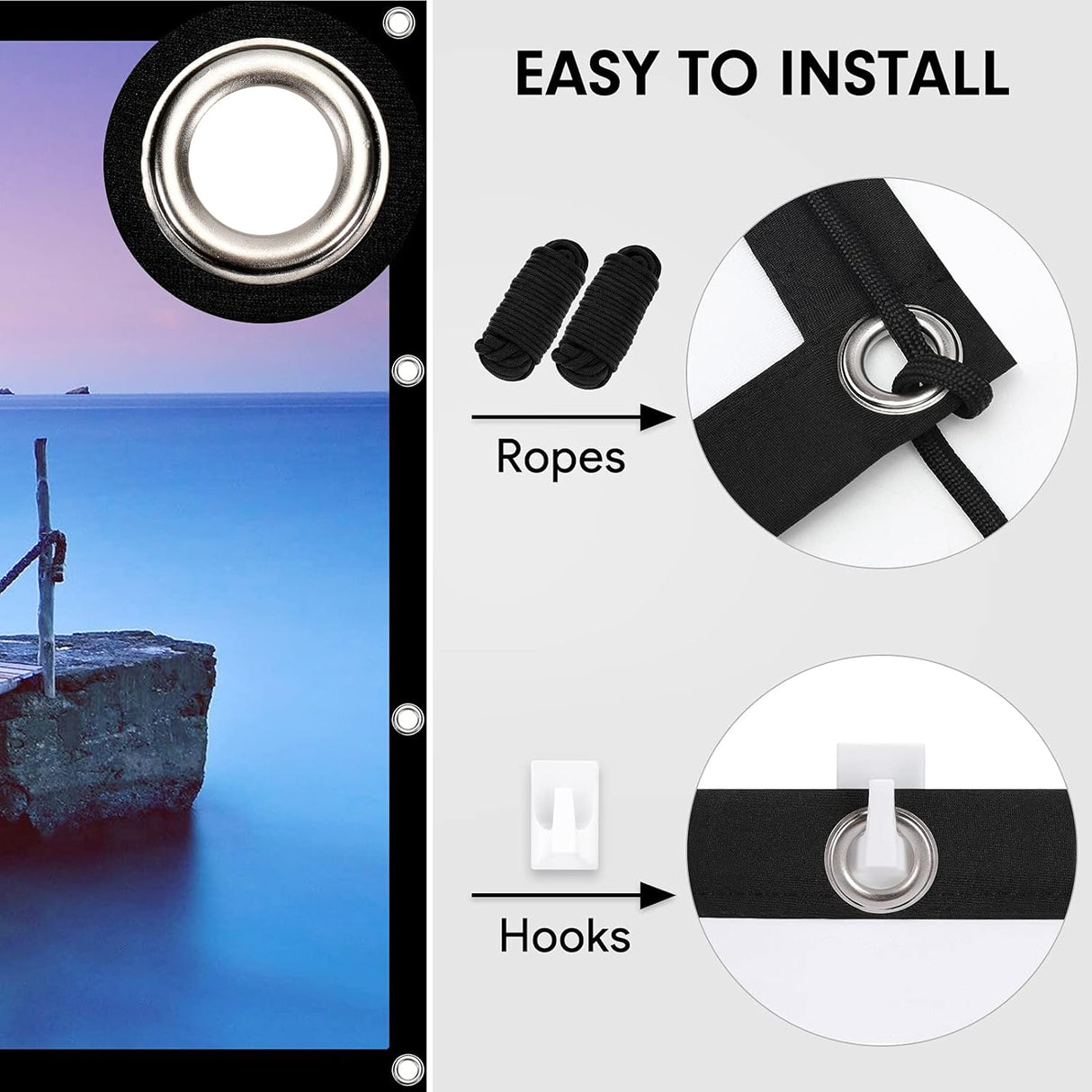 Tela de projeção dobrável 120" 16:9