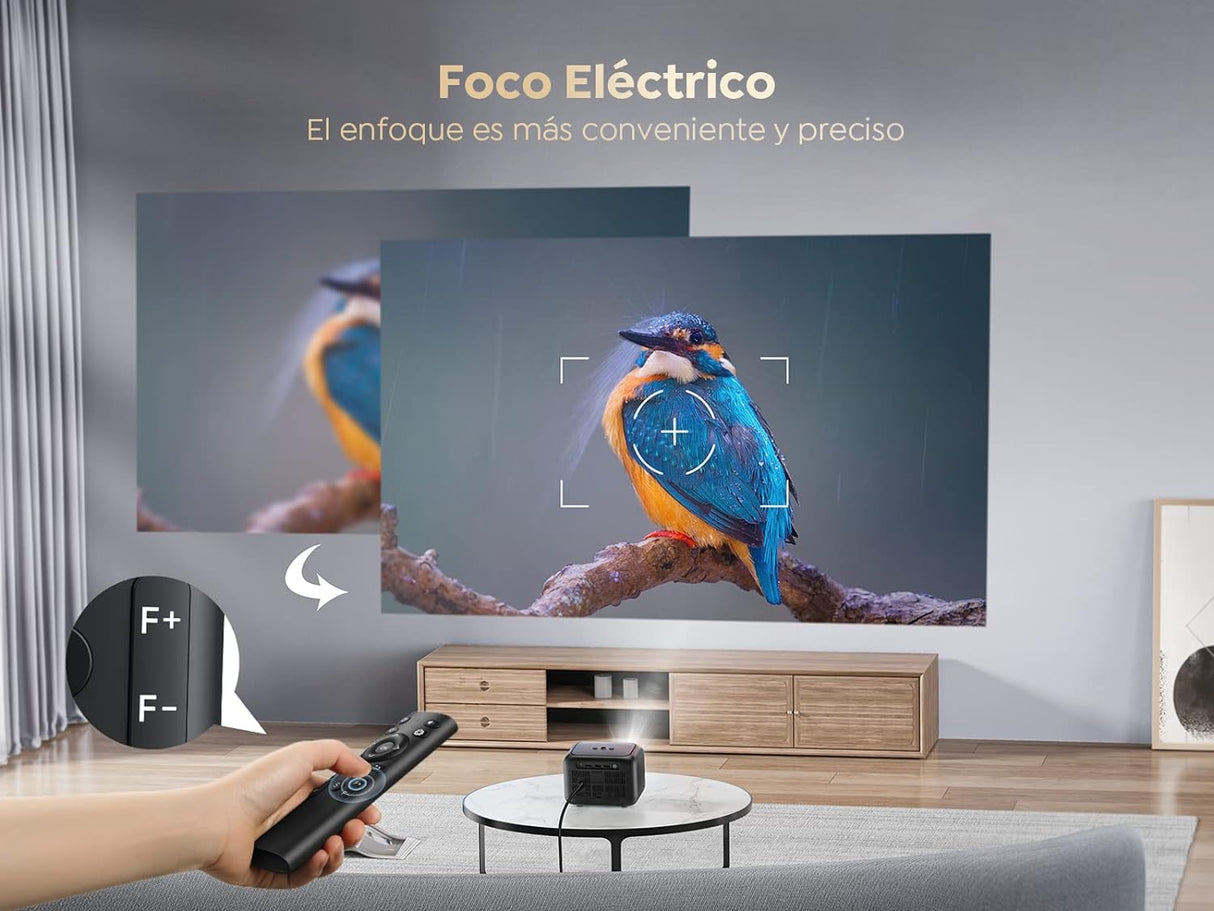 Mini Projetor Portátil TOPTRO, Wi-Fi Bluetooth, 10000 Lumens