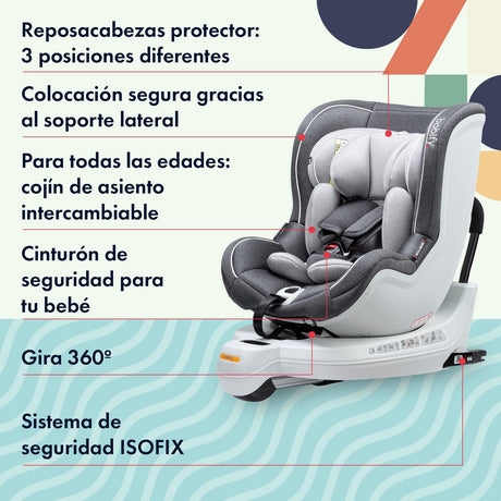 Babify Cadeira de carro bebé 0 meses a 4 anos