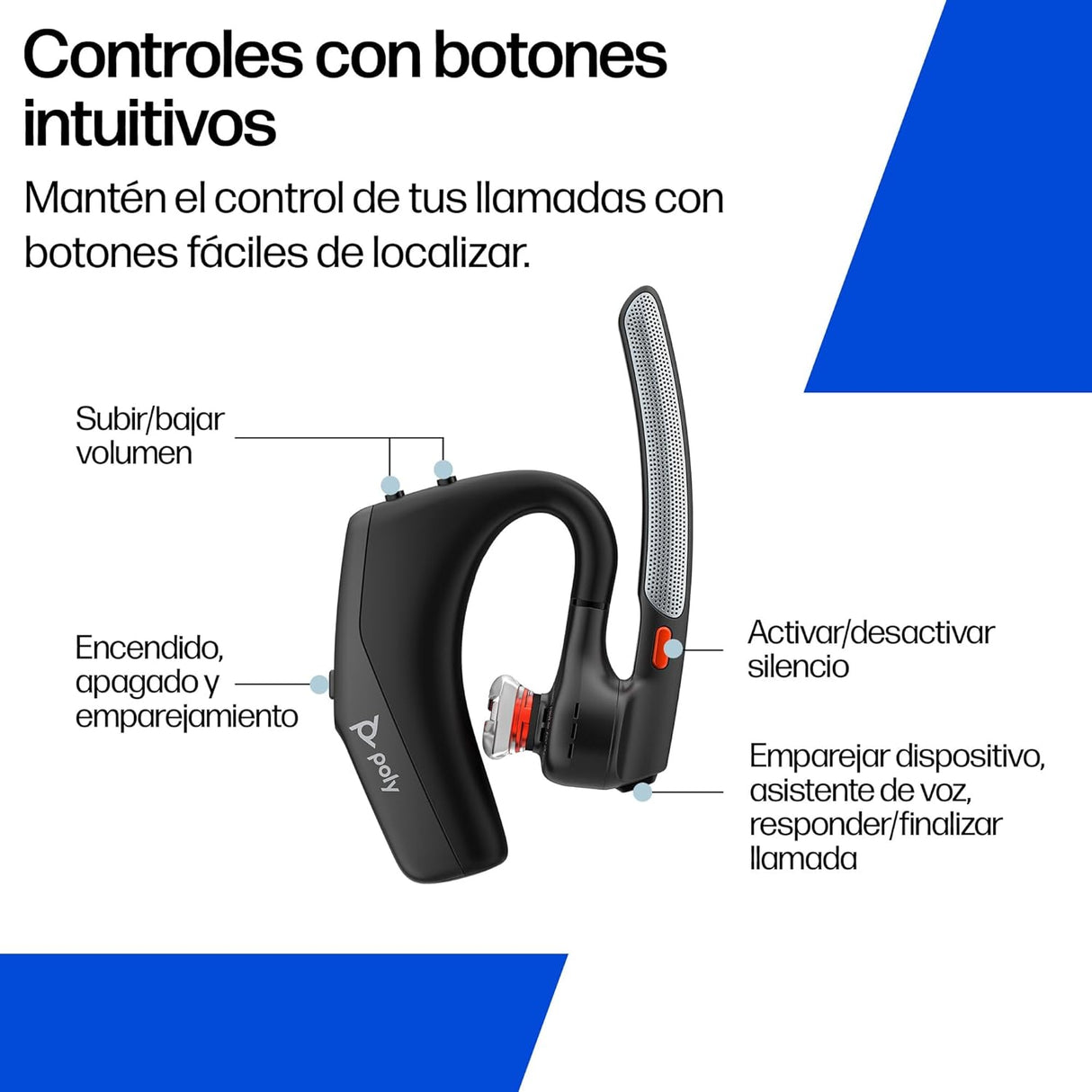 POLY Voyager Legend 30 – Auricular Bluetooth com Cancelamento de Ruído