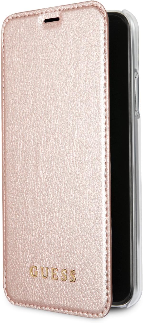 GUESS - Capa tipo livro para iPhone X/XS rosa