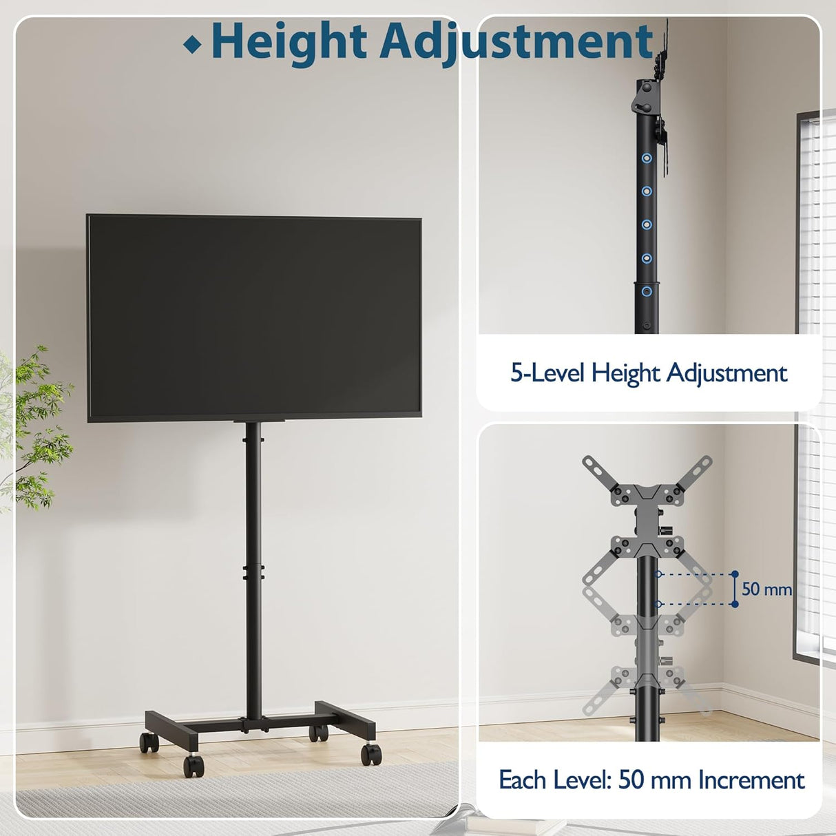 Suporte para TV com rodas 13 a 42" até 20 kg