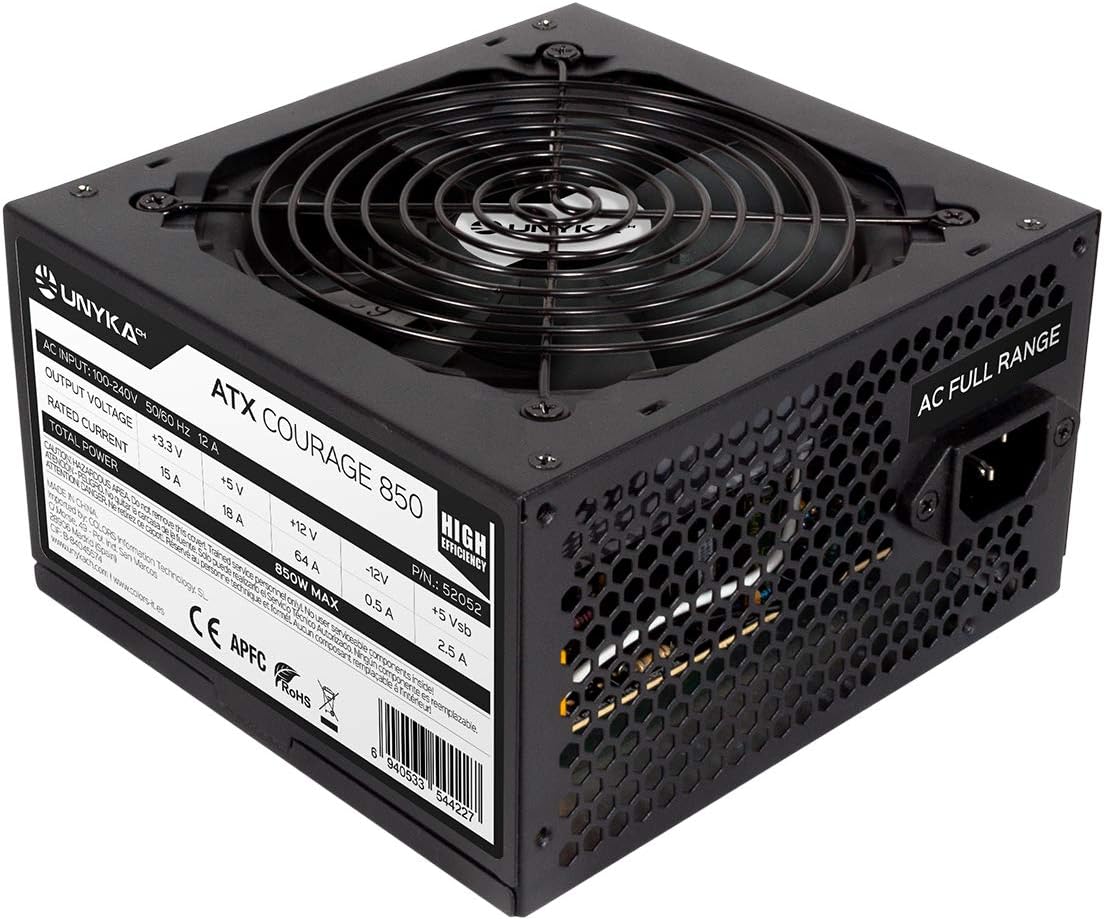 UNYKAch Fonte de aAimentação ATX 850W 100-240V