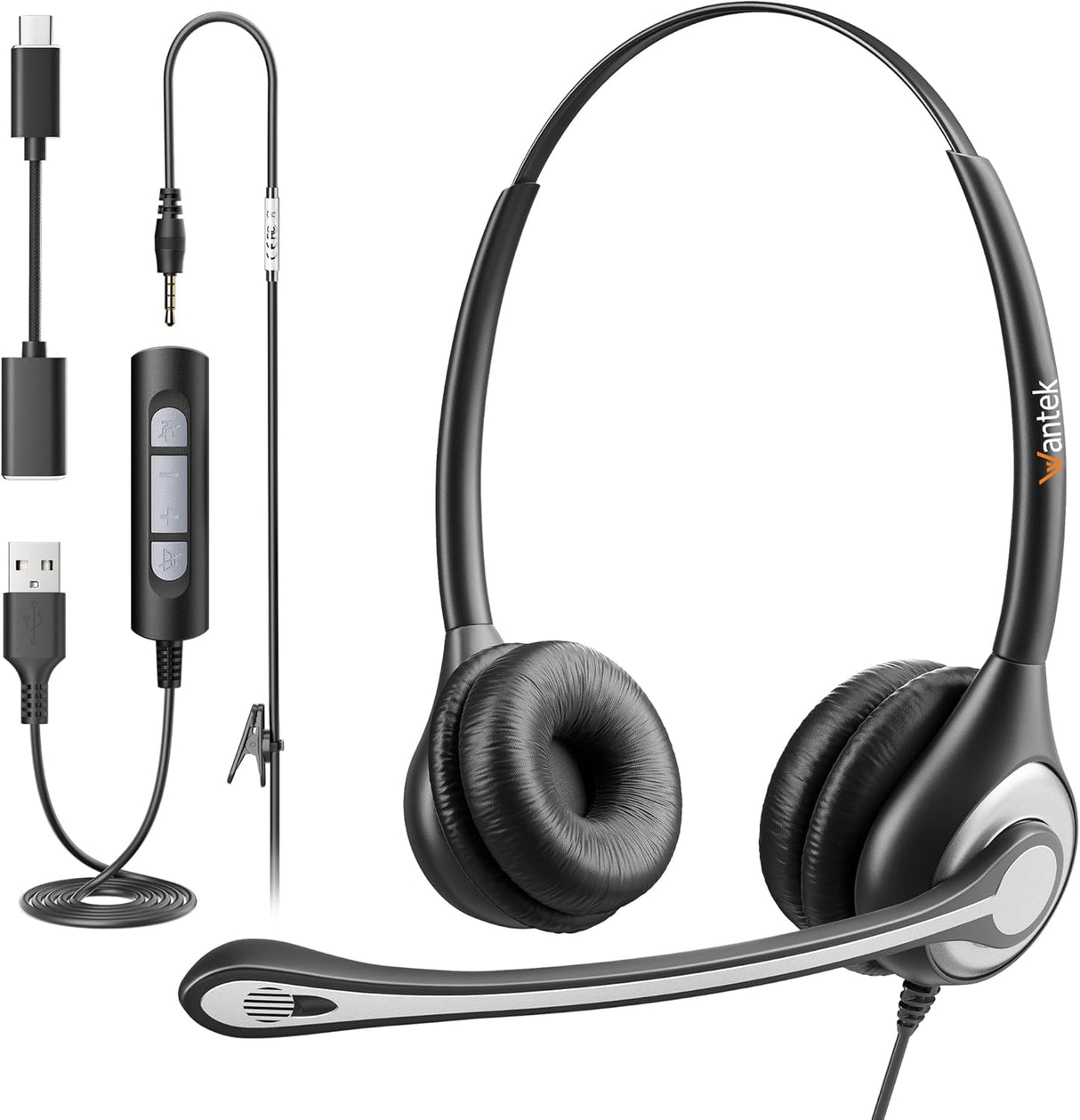 Auriculares com microfone ANC