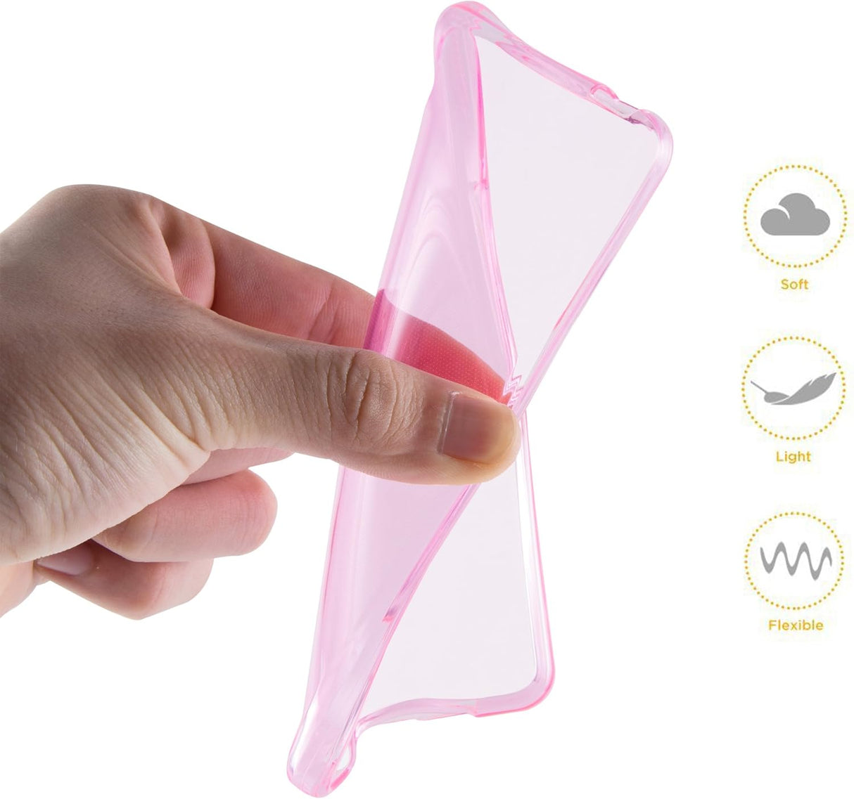 Capa Transparente Gel TPU Silicone Rosa para Asus Zenfone 3 Max ZC520TL - Multi4you®
