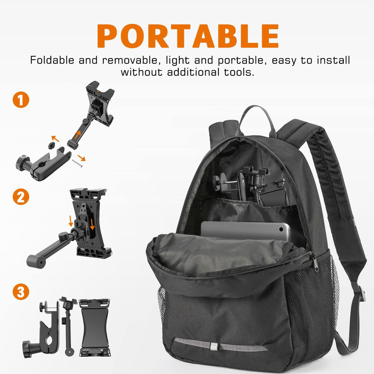 Suporte Universal 360° de Tablet e Telefone para Tripé de Microfone