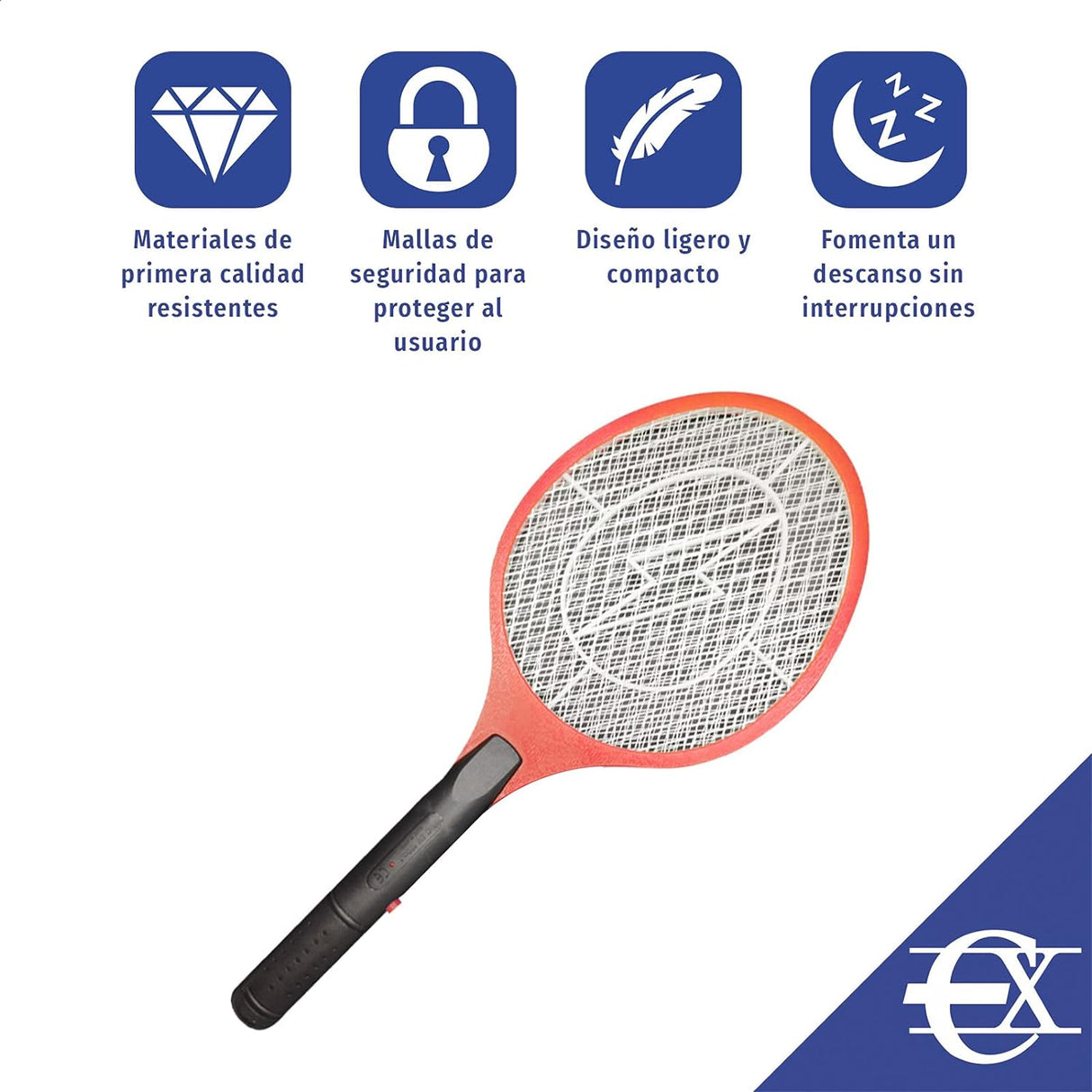 Raquete Mata-Moscas Elétrica a Pilhas