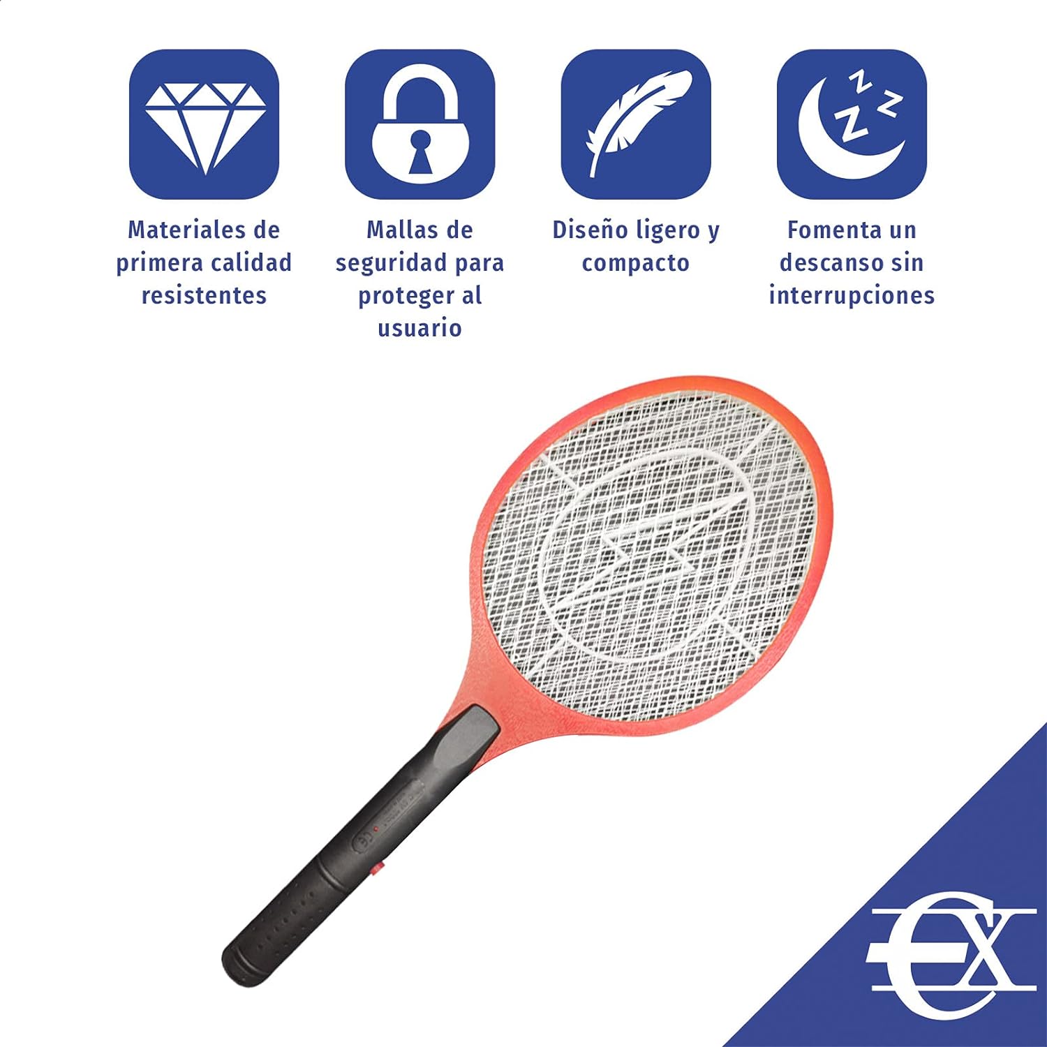 Raquete Mata-Moscas Elétrica a Pilhas