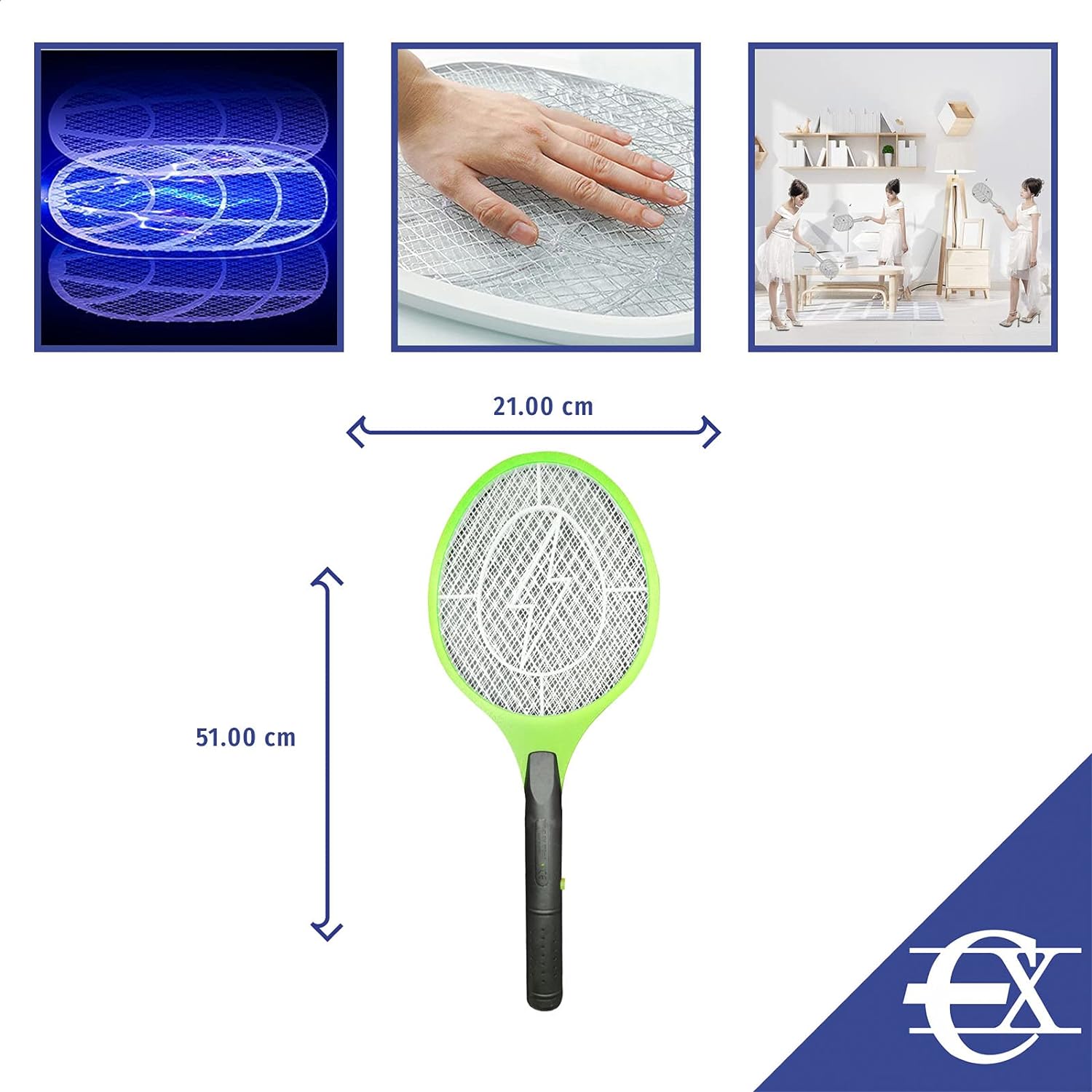 Raquete Mata-Moscas Elétrica a Pilhas