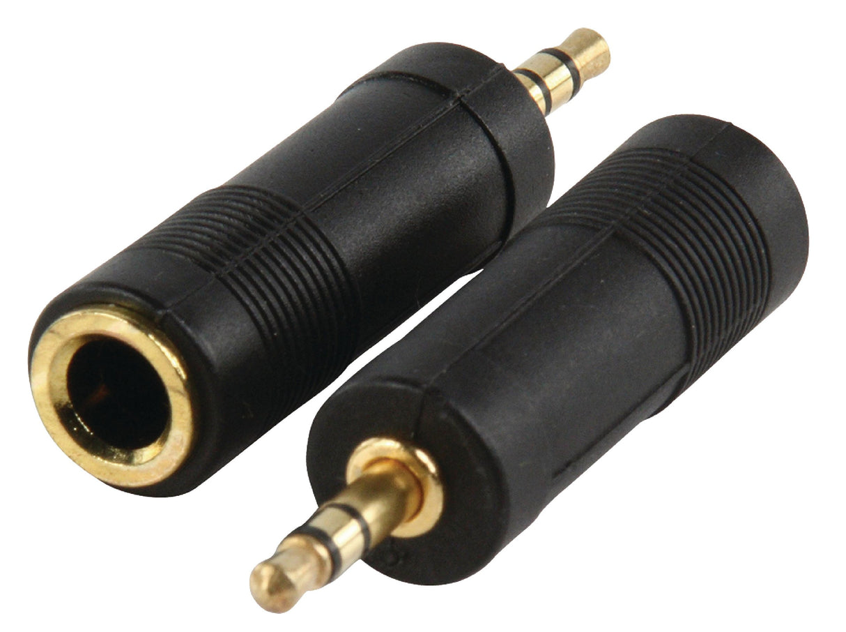 Adaptador de Áudio Jack 6,3 mm Fêmea para Jack 3,5 mm Macho Stereo