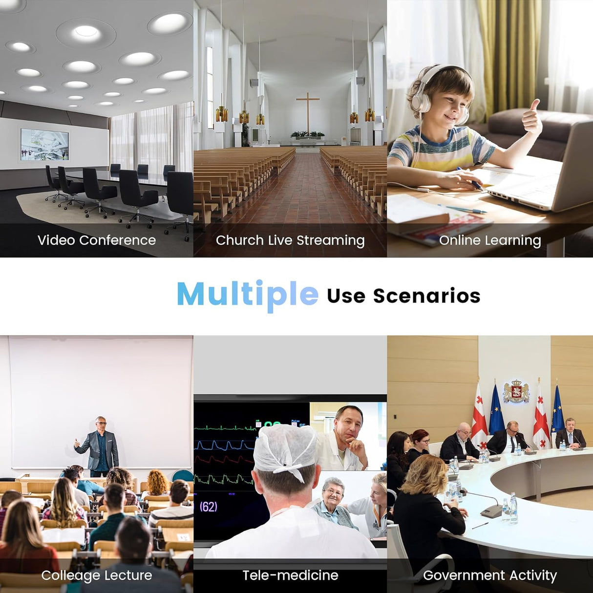 Câmara PTZ HDMI/USB 1080P 60FPS Zoom Óptico 20x - Multi4you®