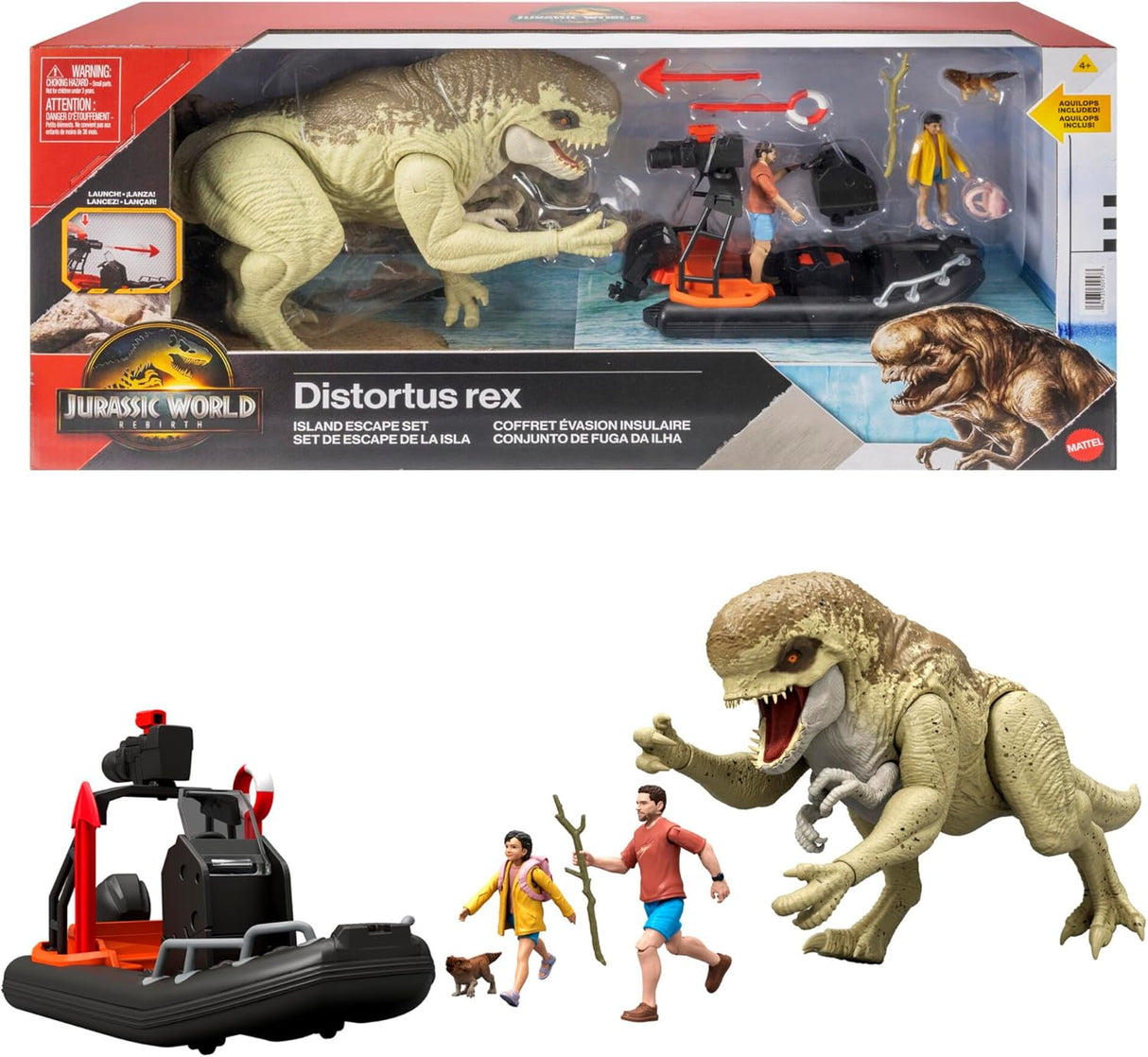 Jurassic World: O Renascer “Escape da Ilha” com Veículo e Figuras (JGB55)