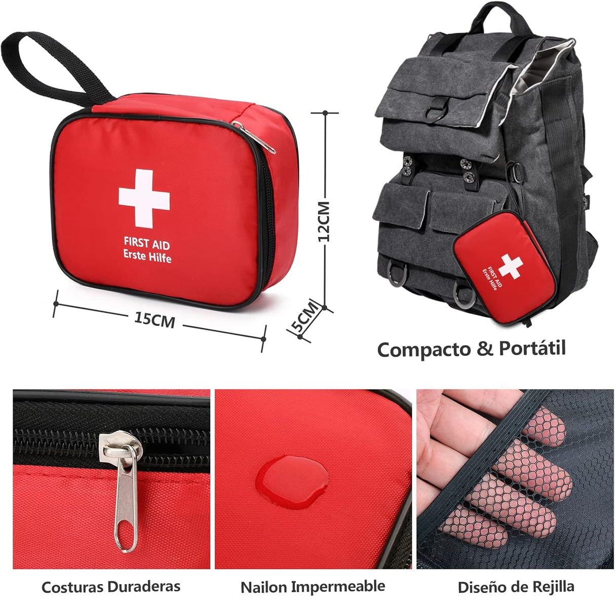 Kit de primeiros socorros 90 peças