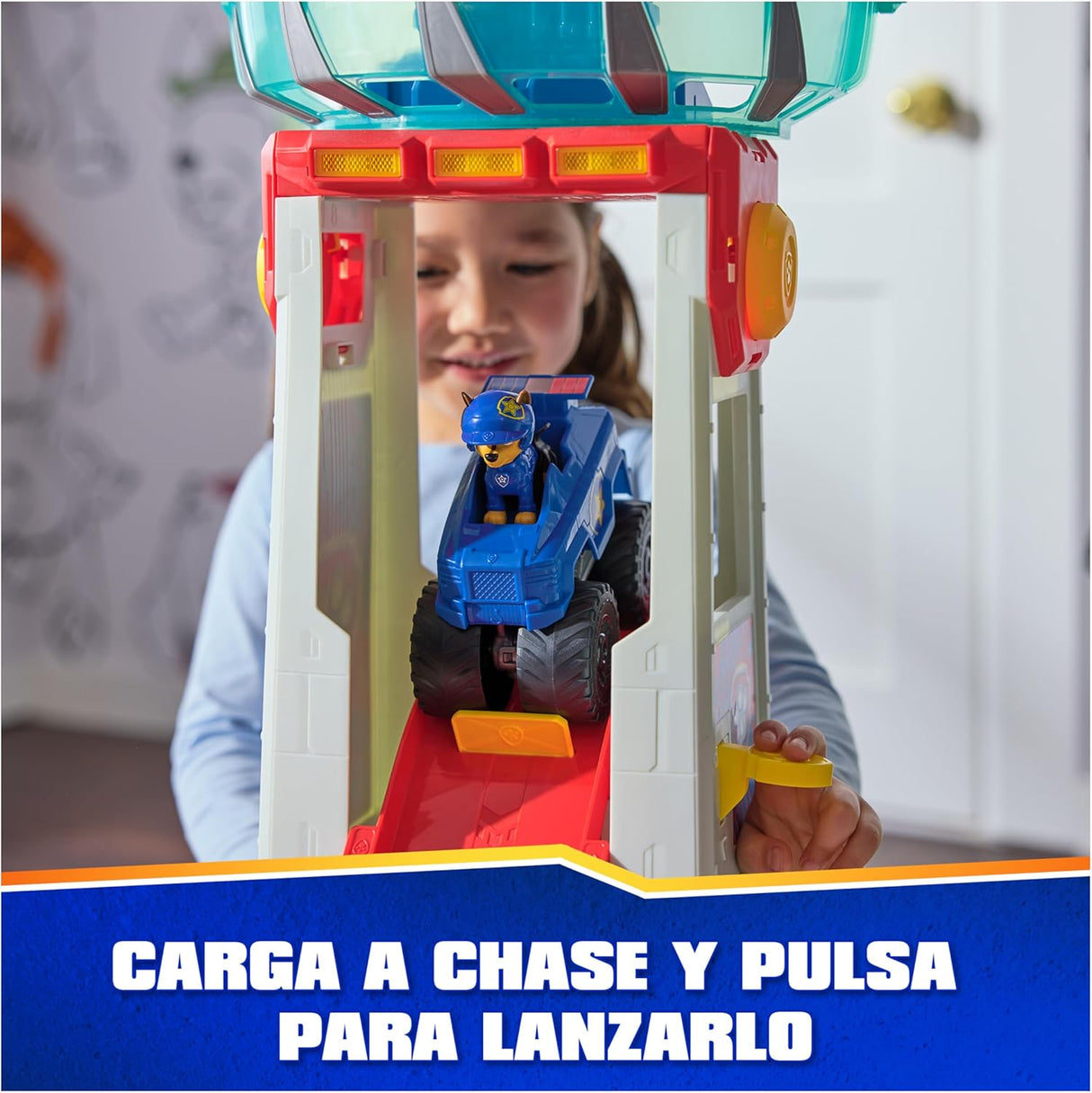 Patrulha Pata Playset Rescue Wheels Tower – Torre Super Loop com Luzes e Sons