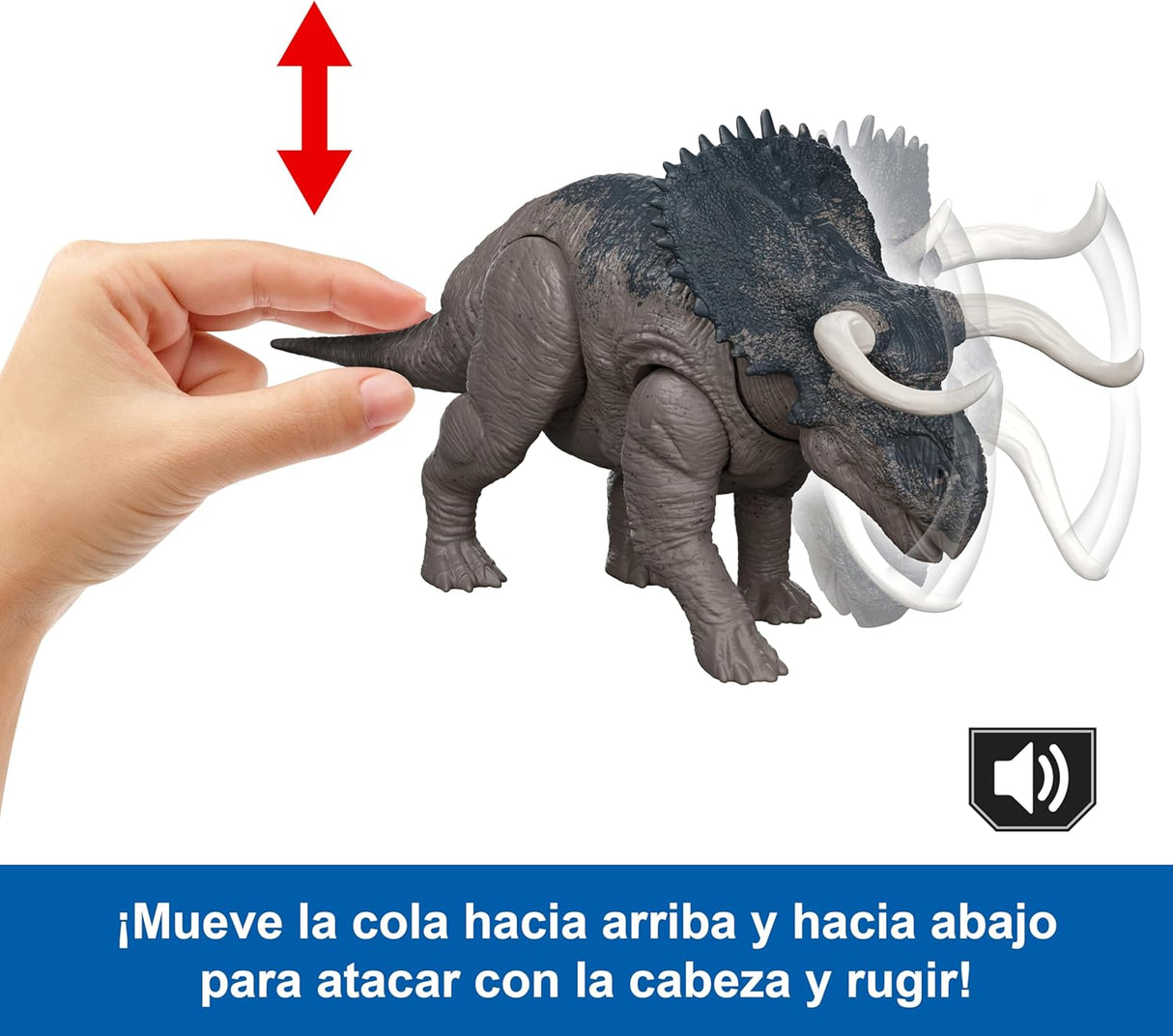 Mattel Jurassic World: O Renascimento – Nasutoceratops Rugido Selvagem (JGC81)