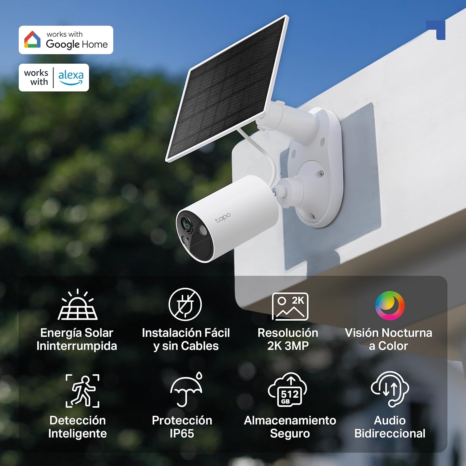 Câmara de Vigilância Tapo C410 Kit – Solar com Bateria Exterior 2K 3MP