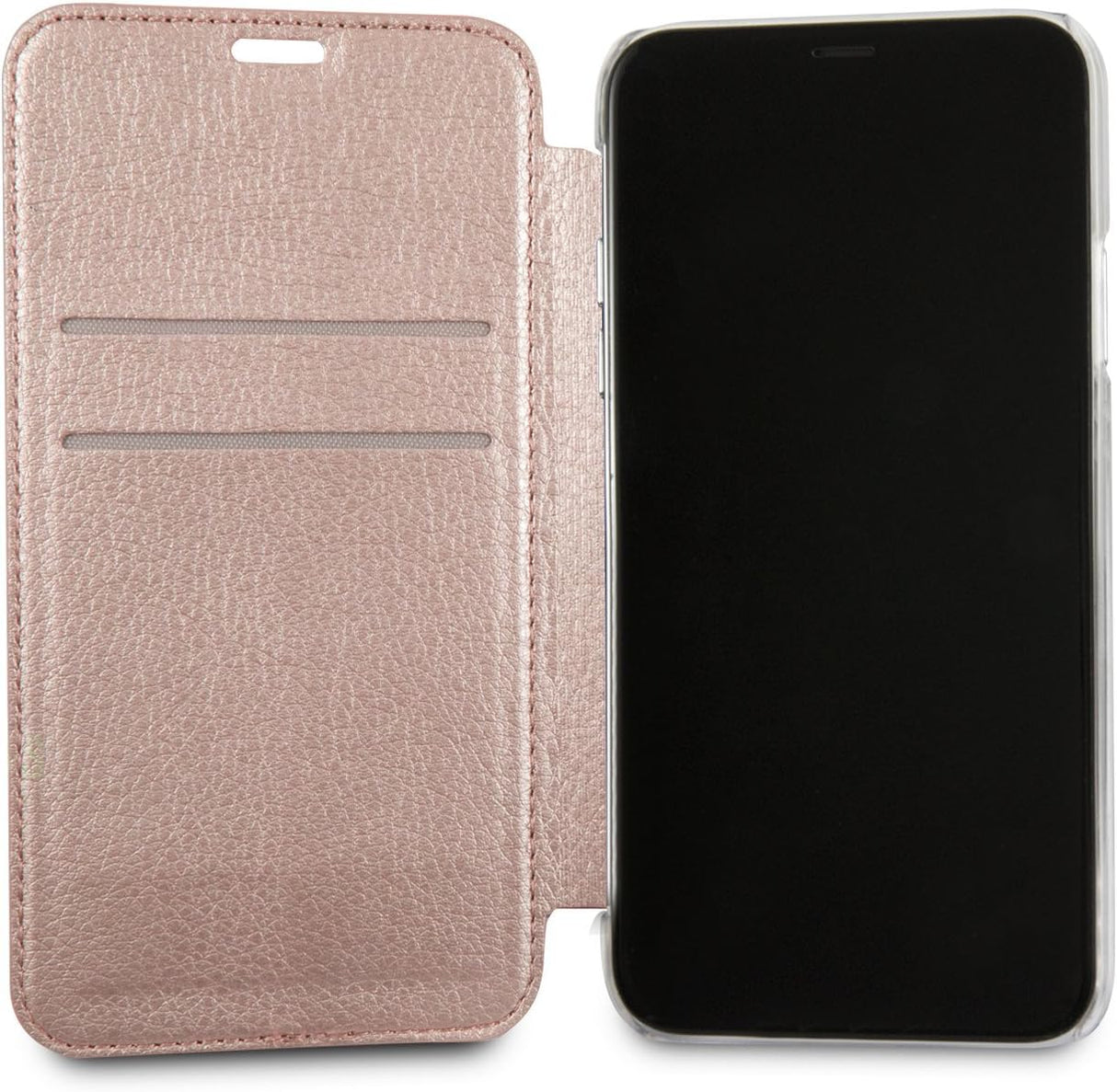 GUESS - Capa tipo livro para iPhone X/XS rosa