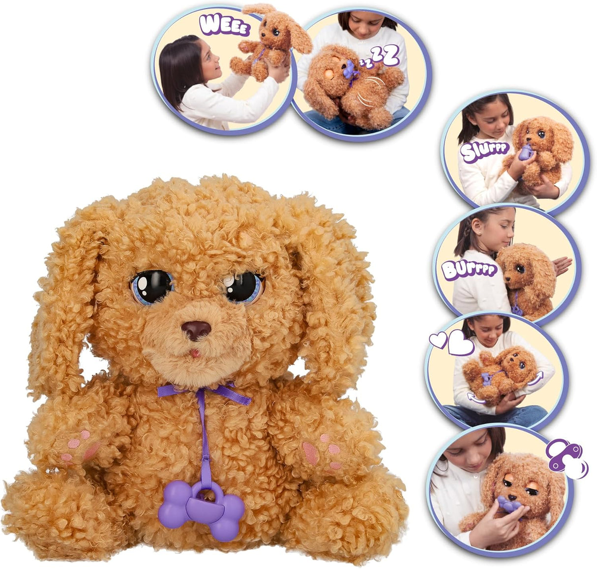 Baby Paws Labradoodle – Peluche Interativo com Bolsa de Transporte