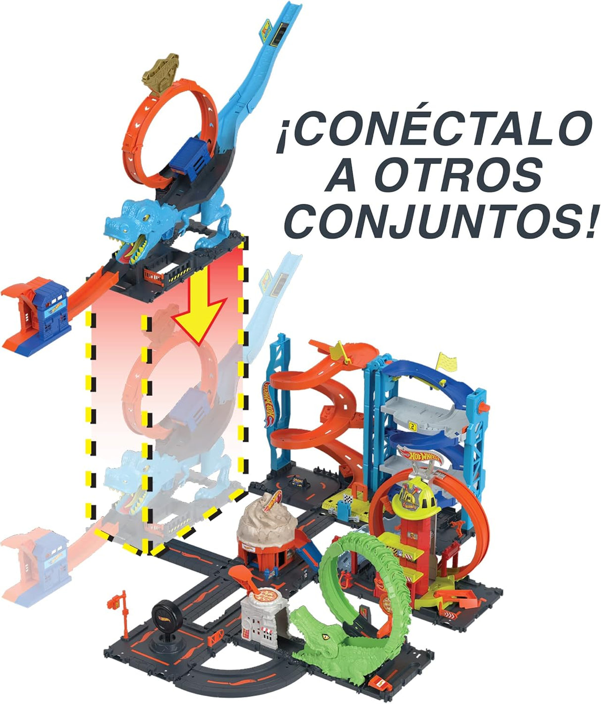 Hot Wheels City Desafio do T-Rex com Lançador (Mattel HNP77)