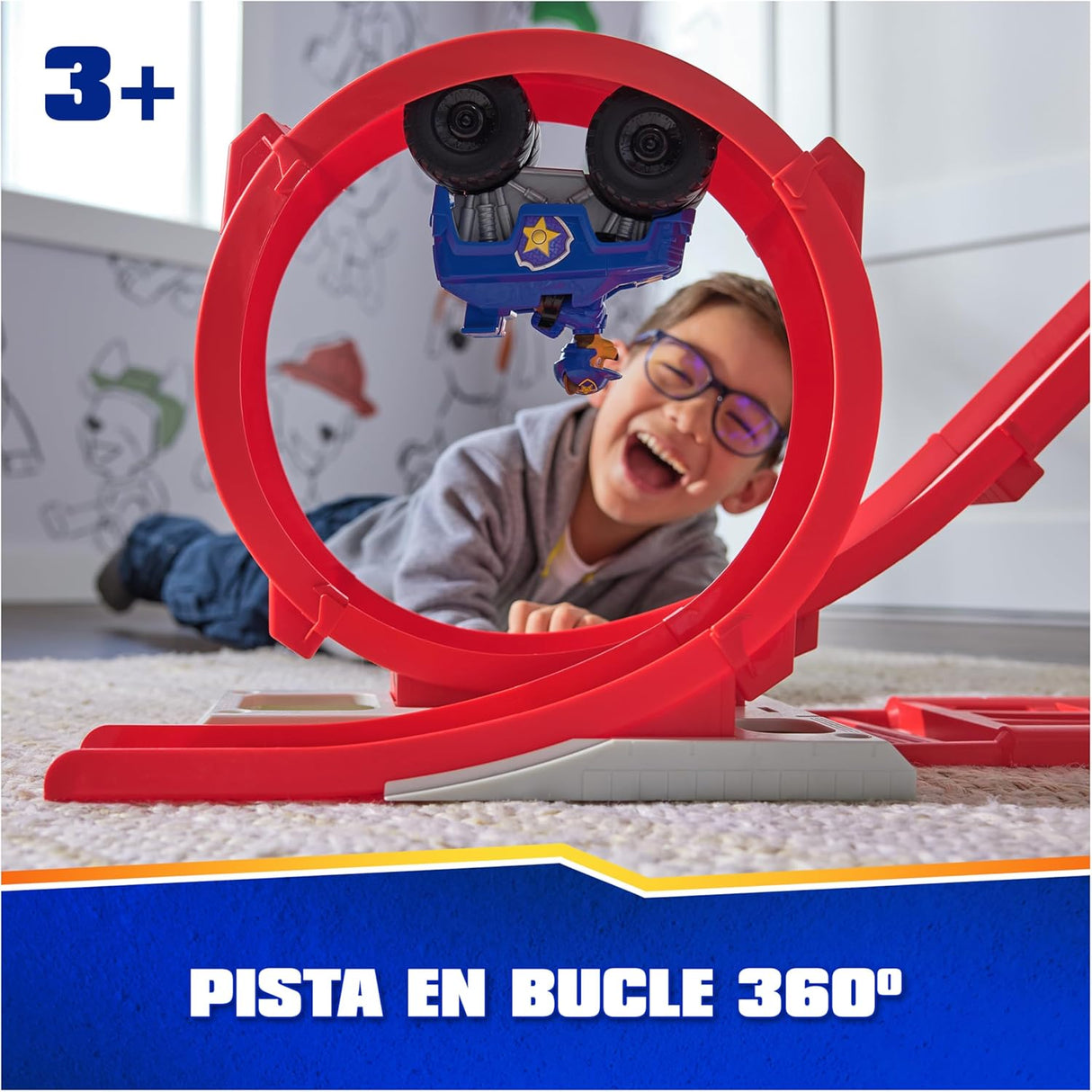 Patrulha Pata Playset Rescue Wheels Tower – Torre Super Loop com Luzes e Sons