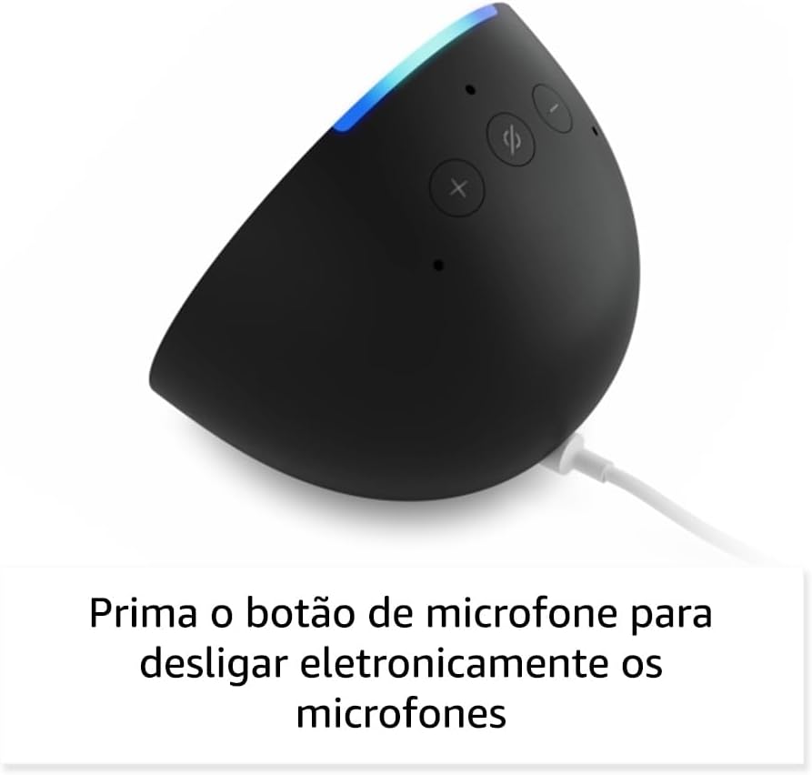 Amazon Echo Pop compacta e inteligente com Wi-Fi Bluetooth e Alexa