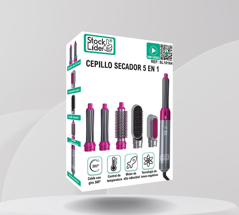 Secador e Modelador 5 em 1 – Solução Completa para o Cuidado do Cabelo