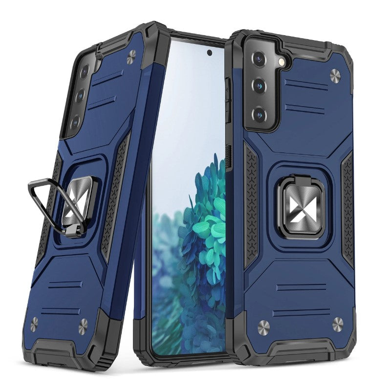 Capa Wozinsky Ring Armor para Samsung Galaxy S22 – Azul