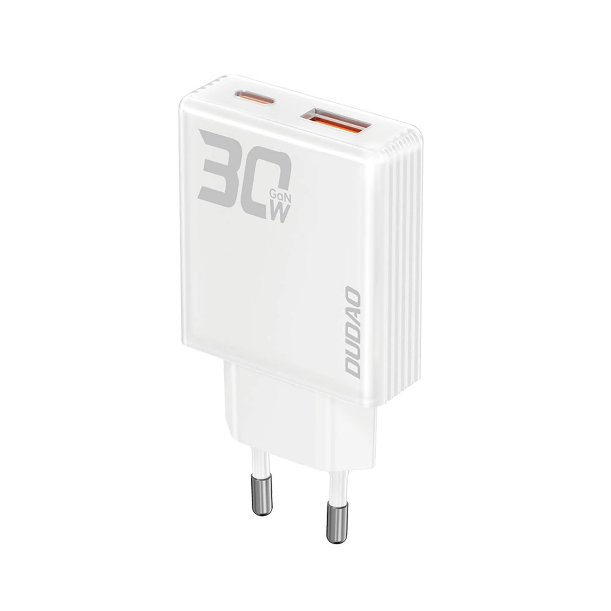 GaN Dudao A30EU 30W Carregador de Parede USB-A / USB-C - Branco