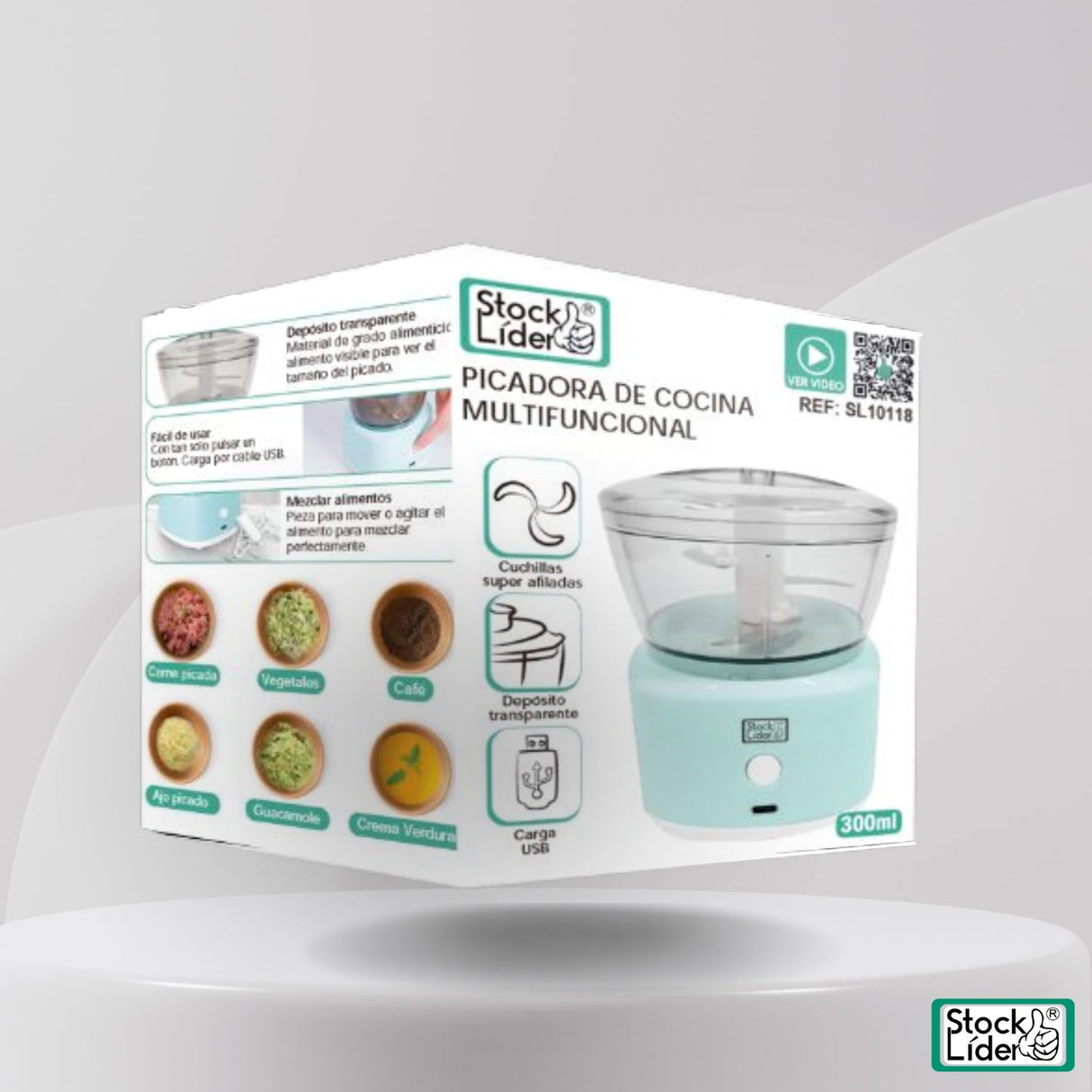 Picadora de Cozinha Multifuncional | Recarregável USB | 300 ml