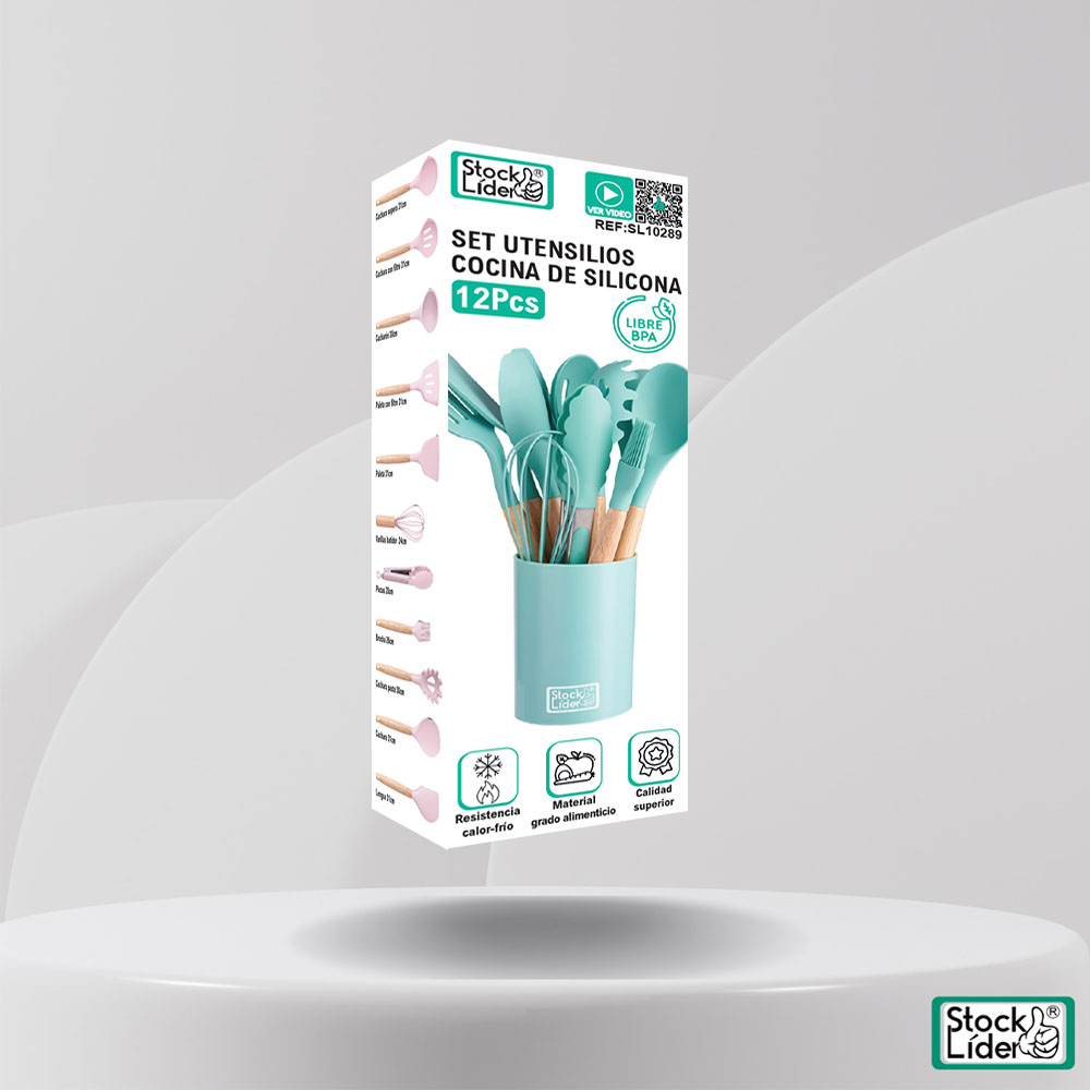 Set Utensilios de cozinha 12pc Cor Aleatória