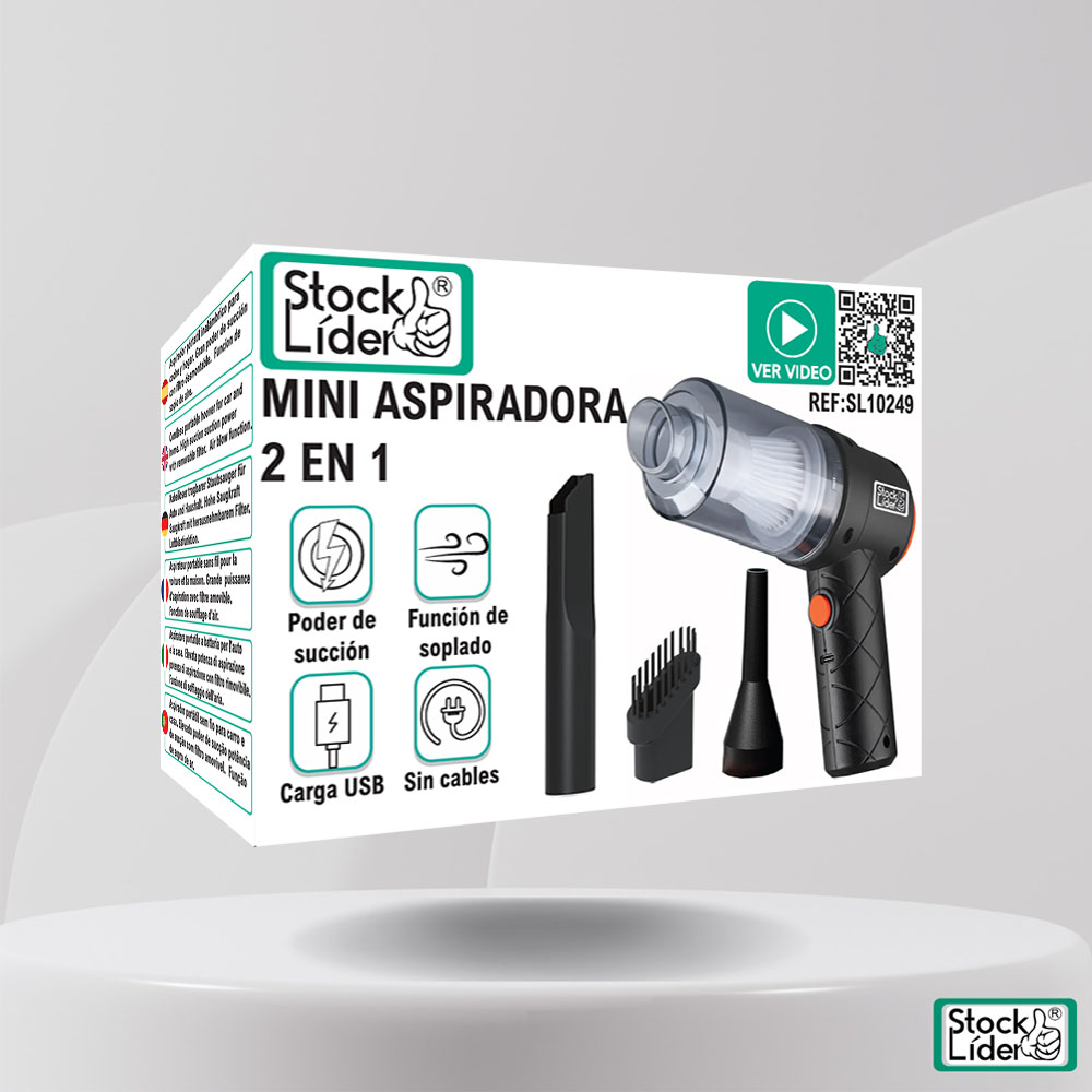 Mini Aspirador 2 em 1 Sem Fios