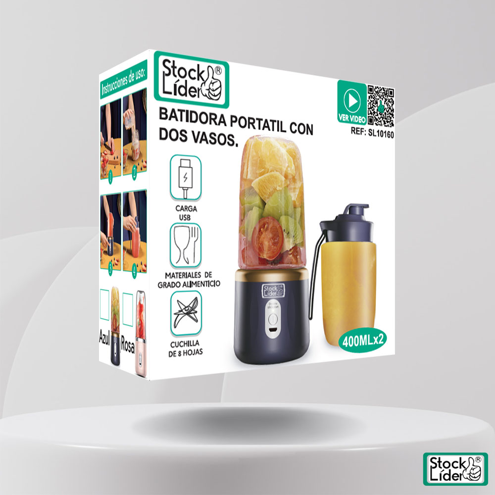 Liquidificador Portátil com 2 copos 400ml