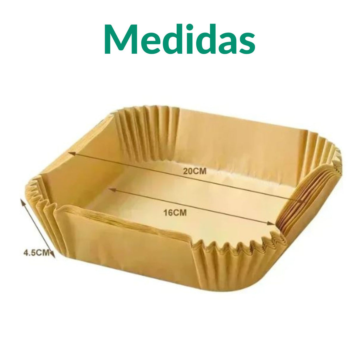 Papel Quadrado Absorvente para Airfryer – 50 Unidades