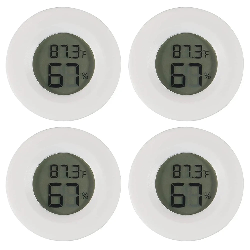 Mini Higrómetro e Termómetro Digital LCD Pack 4 Unidades (Branco) - Multi4you®