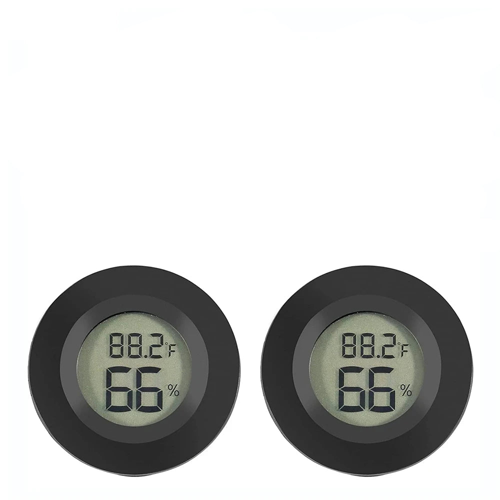Mini Higrómetro e Termómetro Digital LCD – Pack 2 Unidades (Preto) - Multi4you®