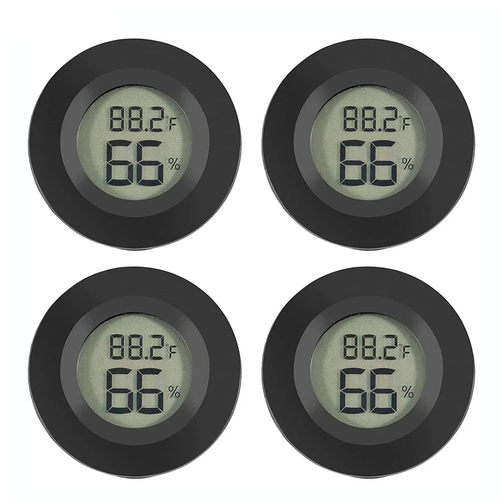 Mini Higrómetro e Termómetro Digital LCD Pack 4 Unidades (Preto) - Multi4you®