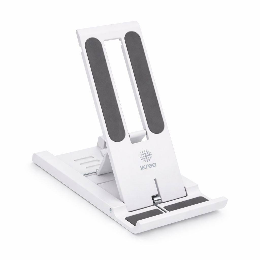 Suporte Universal Ajustável para Telemóvel e Tablet (4–12,9”) – Branco
