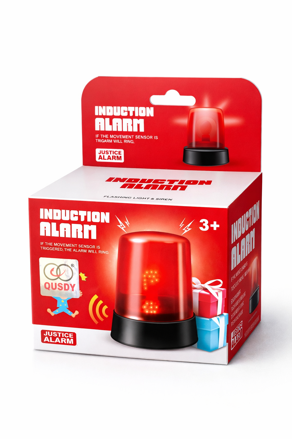 Luz de Alarme com Sensor de Movimento e Sirene – Luz Vermelha Intermitente