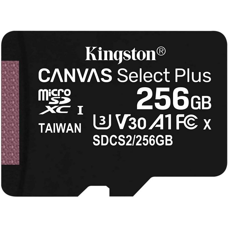 Kingston Canvas Select Plus MicroSDXC 256GB Classe 10 UHS-I + Adaptador