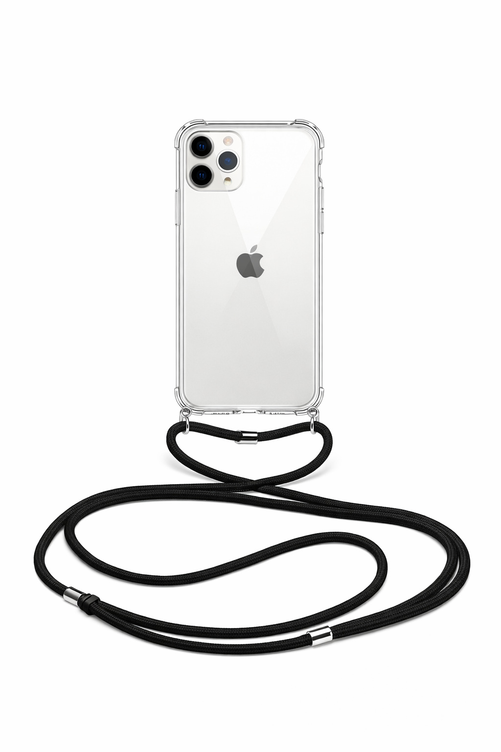 Capa Transparente com Cordão Preto para iPhone 11 Pro