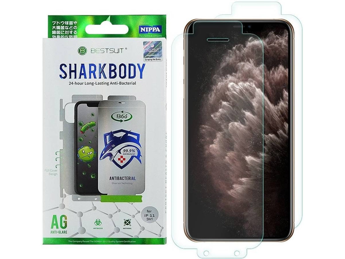 Película iPhone 11 Pro Max Vidro Temperado Full Cover Transparente – Antibacteriana