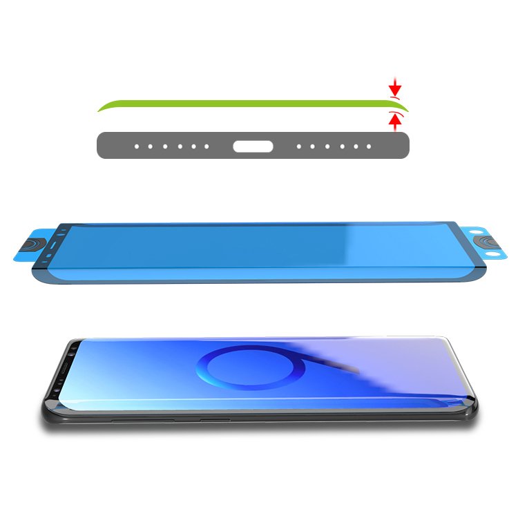 Película protetora de tela completa híbrida de vidro flexível nano 3D Edge com moldura para Xiaomi Mi 11 transparente
