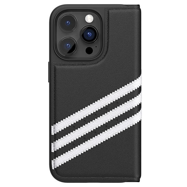 Etui Adidas OR Booklet Case PU para iPhone 14 Pro - preto e branco