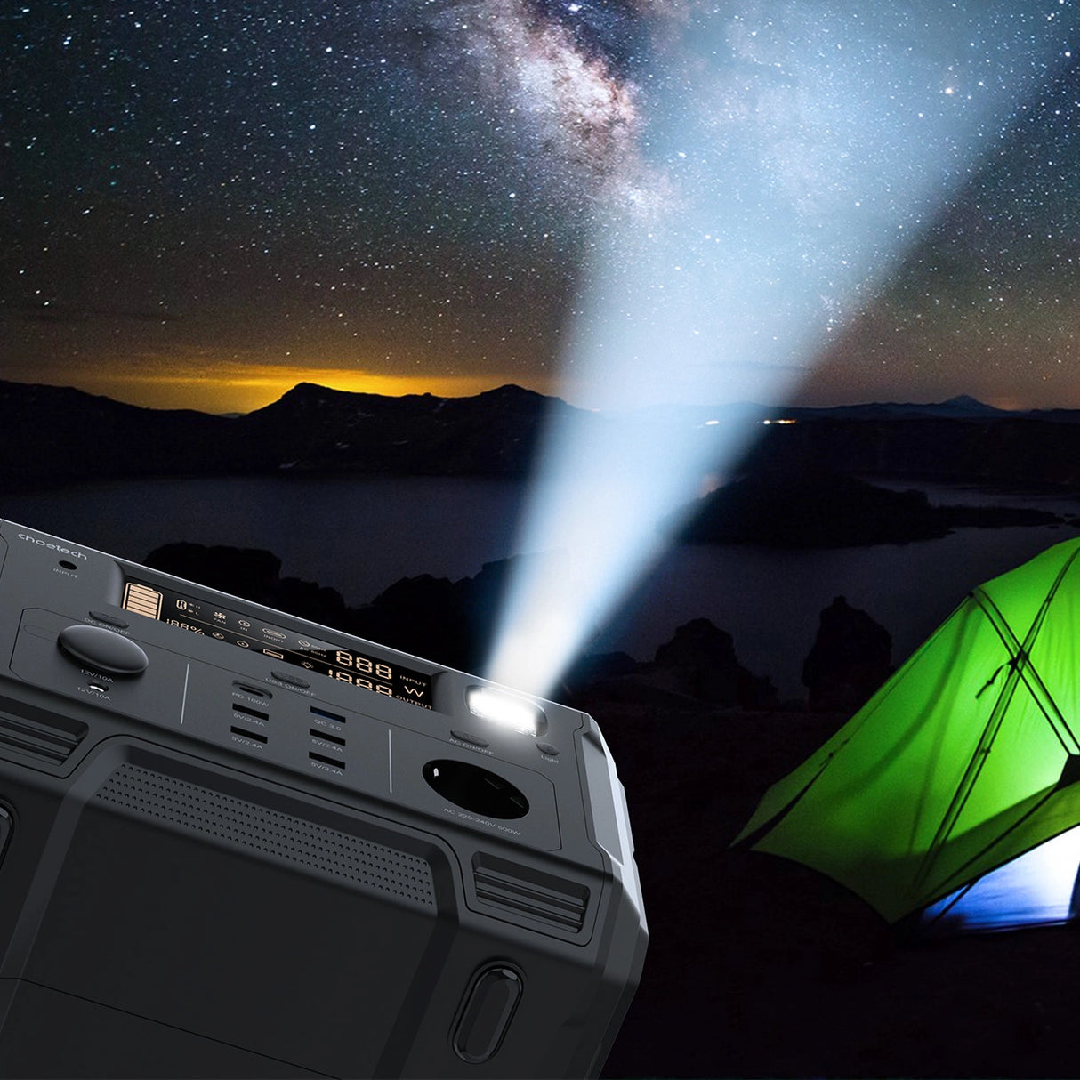 Powerbank portátil Choetech 484Wh 500W preto (BS004)