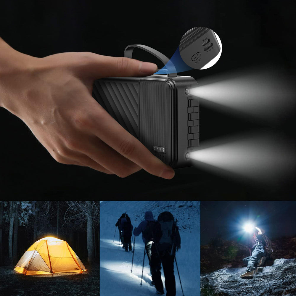 Powerbank Dudao K11 Pro de 20000mAh com cabos integrados - Preta