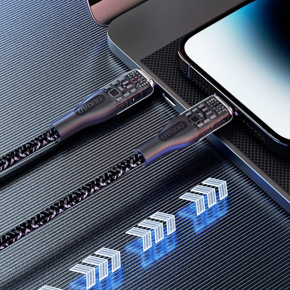 Cabo Dudao L22C USB-C para USB-C 120W 1m - cinza